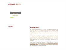 Tablet Screenshot of aksharimpex.in